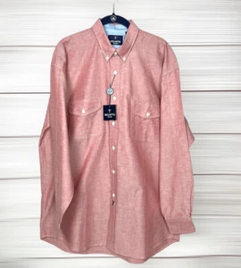 New Regatta Sport Button Shirt Briar Rose Cotton Pockets Men’s L NWT - Picture 1 of 15