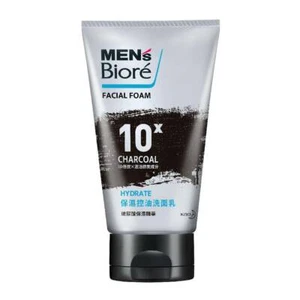 Kao Biore MEN'S 10X Charcoal Facial Foam Hydrating Cleanser 100g - Picture 1 of 2