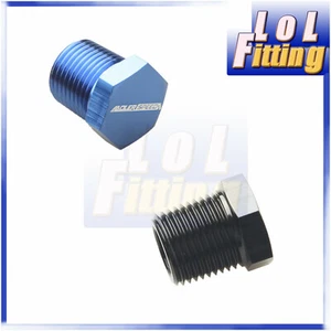 1/8" 1/4'' 3/8" 1/2" 3/4" NPT Male Hex Head Plug Fuel Fitting Adapter Aluminum - Picture 1 of 24
