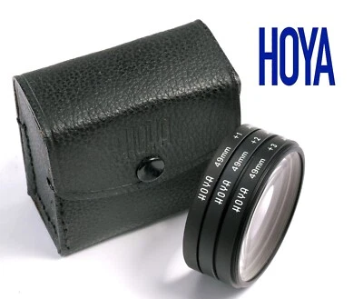 HOYA VINTAGE NEW OLD STOCK 49MM CLOSE UP LENSES # 1-2-3 SUPERB IN CASE MINT LN. - Image 1 of 4