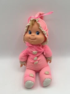 Vintage Beanbag Mattel Baby Beans Bean Bag bambola pigiama rosa 11" - Foto 1 di 21
