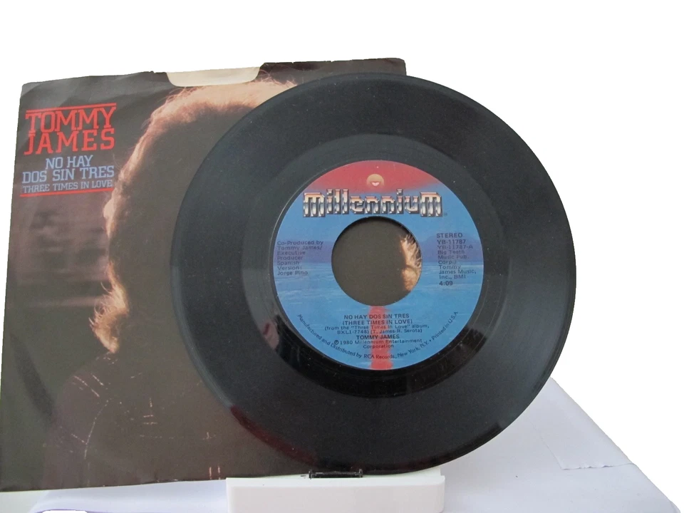 45 RECORD - TOMMY JAMES - THREE TIMES IN LOVE - Image 1 of 1