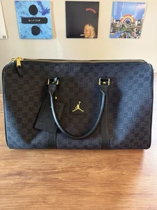 Jordan Monogram Borsone Jacquard Bagaglio Viaggio Vacanze Nero MA0759-023 - Foto 1 di 7