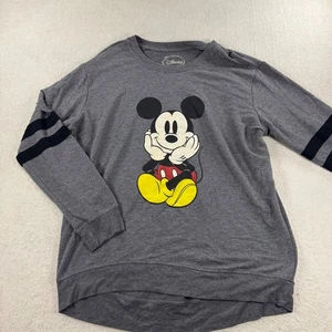Camiseta Disney Mickey Mouse Gris Manga Larga Manga Negra Rayas XL (15-17) - Imagen 1 de 7