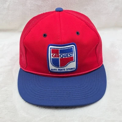 DE COLECCIÓN Gorra Carquest Snap Back Rojo Azul Malla Parche Logo Autopartes Para Hombres Foto 1 de 4