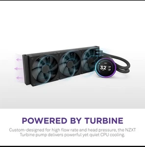 NZXT - Kraken Elite 360mm 2024 Radiator Liquid Cooler (3 x 120mm F Fans) with... - Afbeelding 1 van 6