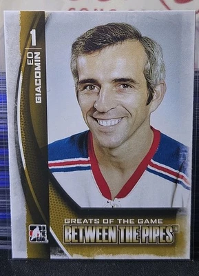 13-14 ITG Between The Pipes Ed Giacomin Greats Of The Game 🚨🚨🚨 Rangers  - Image 1 of 2