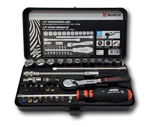 WÜRTH Steckschlüssel  Set 1/4 Zoll 34tlg. Ratschenkasten  Neu 2.Wahl* - Bild 1 von 1