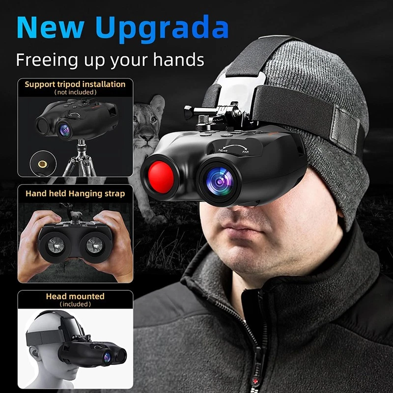 US Head Mounted Night Vision Binoculars Digital Infrared Goggles Rechargeable - Image 1 of 4