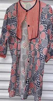 Vintage 80s Bright Colored Short Sleeve Blouse Size L.xl - Image 1 of 4