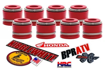 2016-2021 Honda Pioneer 1000 Head Valve Stem Guide Viton RED Seals Seal Set of 8 - Image 1 of 4