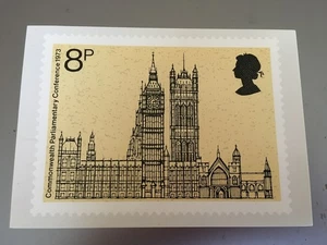 GB STAMPS RARE EARLY POST OFFICE OFFICIAL MINT PHQ POSTCARD 1973 PARLIAMENT - Bild 1 von 2