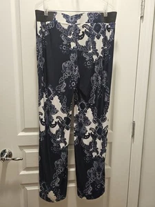 INTERNATIONAL CONCEPTS PATTERN WIDE LEG PANT SIZE L - Picture 1 of 3