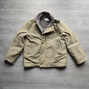 US Navy N1-2 Deck Jacket 60s Korean Era Military Civilian Issue XL Brown Sherpa - Picture 1 of 12