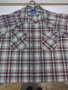 Vintage Pendleton Archives 1992 Men’s XL Wool Board Shirt Loop Camp Collar NWOT - Picture 1 of 3