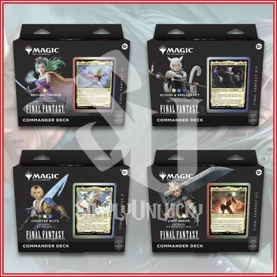 MAGIC THE GATHERING Final Fantasy Commander Deck Bundle Display Case MTG Cloud - Image 1 of 2