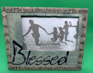 DEMDACO PICTURE FRAME "Blessed". Mark 10:16 ~ 8 x 6.5 - New - Picture 1 of 2