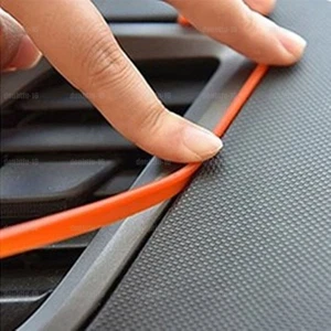 5M Orange Car Molding Line Interior Trim Point Edge Gap Door Panel Accessories - Picture 1 of 11