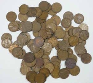 100-Piece LOT x 1928-S Lincoln/Wheat Ears reverse Cents AVE CIRC - Picture 1 of 4