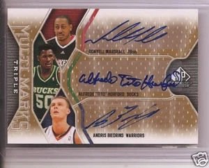 HORFORD/MARSHALL/BIEDRINS 09/10 SP TRIPLE AUTOGRAPH /50 - Picture 1 of 1