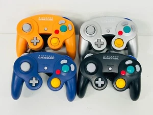 Nintendo Gamecube Controller Orange Silver Violet Black set Very good B-53 - Picture 1 of 2