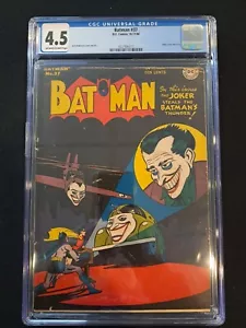 Batman 37 CGC 4.5 DC Comics 1946 Joker Cover Golden Age - Picture 1 of 7