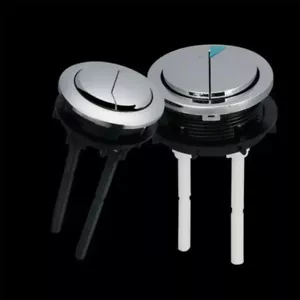 ABS Dual Flush Toilet Water Tank Push Button With 2 Rods for 48mm/58mm Hole New - Picture 1 of 12
