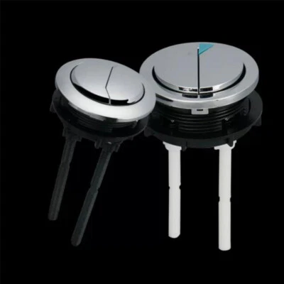 ABS Dual Flush Toilet Water Tank Push Button With 2 Rods for 48mm/58mm Hole New - Image 1 of 4
