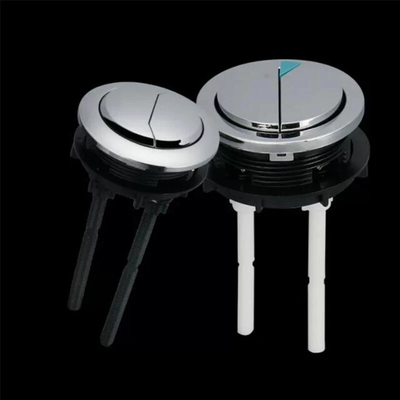 ABS Dual Flush Toilet Water Tank Push Button With 2 Rods for 48mm/58mm Hole New - Image 1 of 4