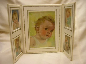 Vintage Fotokunst von Florence Kroger weicher Klapprahmen Mein Babybuch in Box - Bild 1 von 12