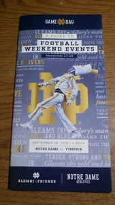 Notre Dame Game Day Event Guide Notre Dame vs Virginia Sept. 28, 2019 - Picture 1 of 2