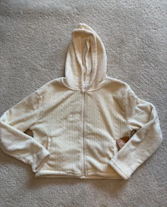 Cardigan donna Jody grigio medio cappuccio zip morbido - Foto 1 di 8