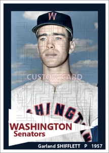 Garland Shifflett - 1957 Washington Senators 2.5 x 3.5 custom card (blank back) - Picture 1 of 1