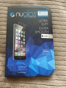 NuGlas Tempered Glass Screen Protector for iPhone 7,8 Ultra Slim 0.3MM 9H - Picture 1 of 2