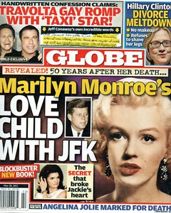 GLOBE Magazine May 28 2012 Marilyn Monroe John F. Kennedy Travolta Jeff Conaway - Imagen 1 de 2