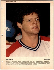 1980-81 Dimanche / Derniere Heure Photos Chris Nilan Rookie #NNO Montreal