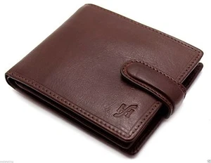 STARHIDE Real Leather Mens RFID Wallet Credit Card Holder Coin Pouch 1212 Brown - Picture 1 of 7