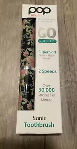 New Pop Sonic Floral Print Toothbrush 2 Speeds Travel Electric Toothbrush Gift - Picture 1 of 3