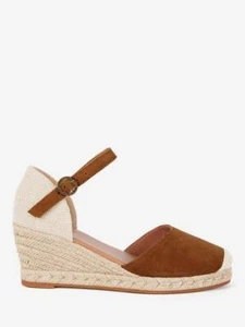 BNIB Barbour Francis Suede Wedge Espadrilles Cognac Size: 7 RRP: £90 - Picture 1 of 4