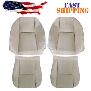 For 2007 2008 Cadillac Escalade ESV Front Both Side Perforated Seat Cover Tan US