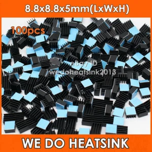 Disipador de calor negro con almohadilla térmica 3M 8810 100 piezas WE DO 8,8x8,8x5 mm - Imagen 1 de 8