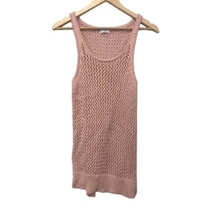 Wallace Sweater Womens XS Orange Open Knit Sleeveless - Picture 1 of 7