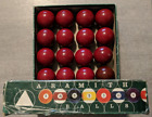 ARAMITH POOL SNOOKER BALLS SET OF 16 RED ONES IN BOX BELGIUM