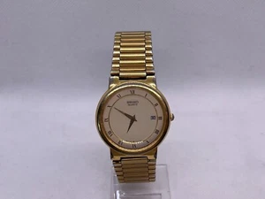 VINTAGE SEIKO GOLDFARBENE EDELSTAHL 5Y39-7140 UHR ARMBANDUHR HERREN HERREN - Bild 1 von 6