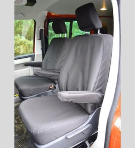 Volkswagen Transporter T6 kombi Crew Cab EXTRA HEAVY DUTY Tailored Seat Covers - Picture 1 of 3