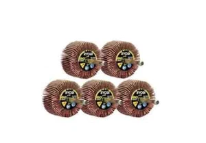 Ryobi A91FW580 80 grit FLAP WHEEL 5-piece 1/4" shank metal/wood/rust BRAND NEW - Picture 1 of 1