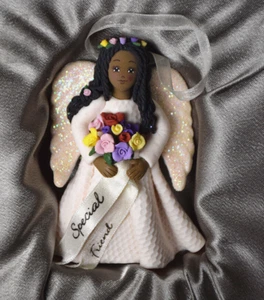 2005 Mindspring Studio "Special Friend" Woman of Color Angel Ornament w/Box, NEW - Picture 1 of 8