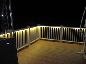 Set Illuminazione Striscia Led Impermeabile Giardino Decking 5050 Bianco Caldo + Adattatore - Foto 1 di 11