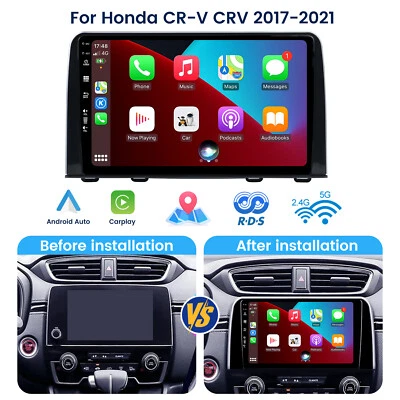 10" Carplay 6G+128G Android 14 Autoradio GPS DAB+ Per Honda CR-V CRV 2017-2021 - Immagine 1 di 4