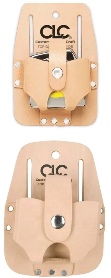 2 Pack CLC 464 - 16-30' Leather Measuring Tape Measure Belt Holder Pouch  - Image 1 of 1